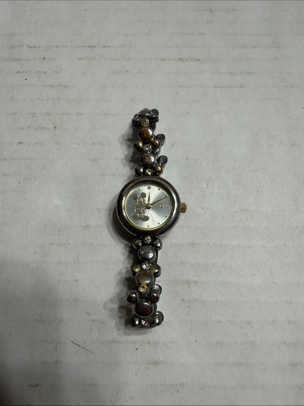 Disney Silver and Gold Beaded Women's Watch MU1089